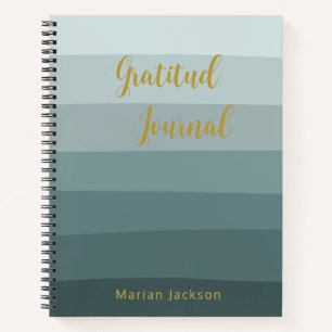 Classy Gratitud Journal nuances de Green Custom
