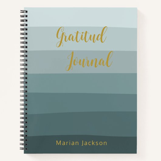 Classy Gratitud Journal nuances de Green Custom (Devant)