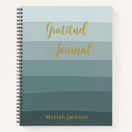 Classy Gratitud Journal Shades of Green Custom Notitieboek