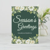 Classy Green Business Christmas Kaart (Staand voorkant)