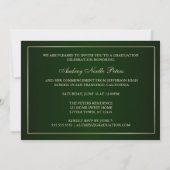 Classy Green et Gold 2012 Invitation de la photo (Dos)