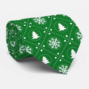 Classy Green Festive-kerstpatroon Stropdas