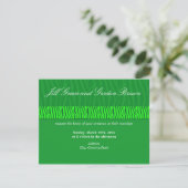 Classy Green Zebra Pattern Wedding Kaart (Staand voorkant)
