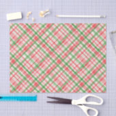 Classy Groen Roze Rode Waterverf Plaid Art Pattern Tissuepapier (Craft)
