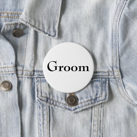 Classy Groom Button (In situ)