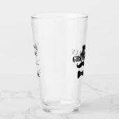 Classy Groomsman Mustache Top Hat Custom Glas (Rechts)