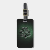 Classy grundge Irish lucky shamrock gepersonalisee Bagagelabel (Voorkant verticaal)
