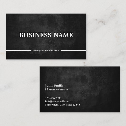 Classy Grunge Donker Metselwerk Visitekaartje (Voorkant / Achterkant)