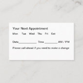 Classy Haarstylist Afspraakkaarten Ontwerp Visitekaartje (Achterkant)