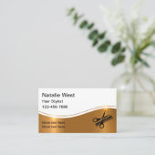 Classy Haarstylist Visitekaartjes (Staand voorkant)