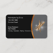 Classy Haarstylist Visitekaartjes Glitzy Design (Voorkant)