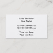 Classy Hair Stylist Visitekaartje Design (Achterkant)