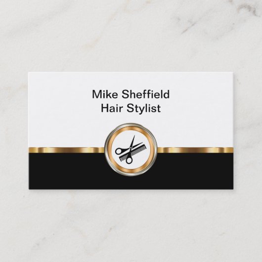 Classy Hair Stylist Visitekaartje Design (Voorkant)