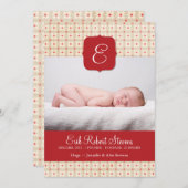 Classy Holiday Geboortedatum Foto kaart (Voorkant / Achterkant)