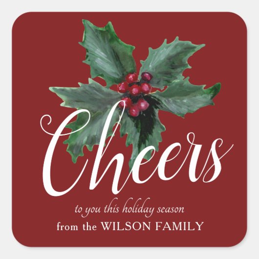 Classy Holly Dank u wel! Vierkante Sticker (Voorkant)