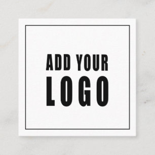 Classy holographic glitter elegant script busjes vierkante visitekaartje