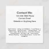 Classy Home Handyman Carte de visite unique (Dos)