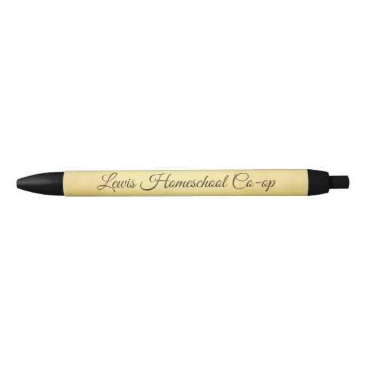 Classy Home School Co op gouden kleur Zwarte Inkt Pen (Voorkant)