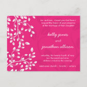 Classy Hot Pink bruiloft uitnodiging (Voorkant)