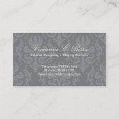 Classy Hot Pink Damask Visitekaartje (Achterkant)