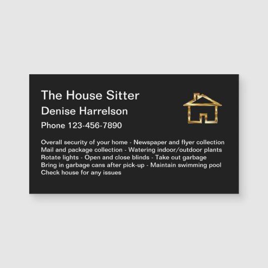 Classy House Sitter Gold House Design (Voorkant)