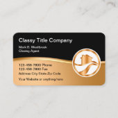 Classy Immobilier Titre Entreprise Cartes de visit (Devant)
