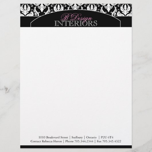 Classy Interior Designer Letterhead Custom Briefhoofd (Voorkant)