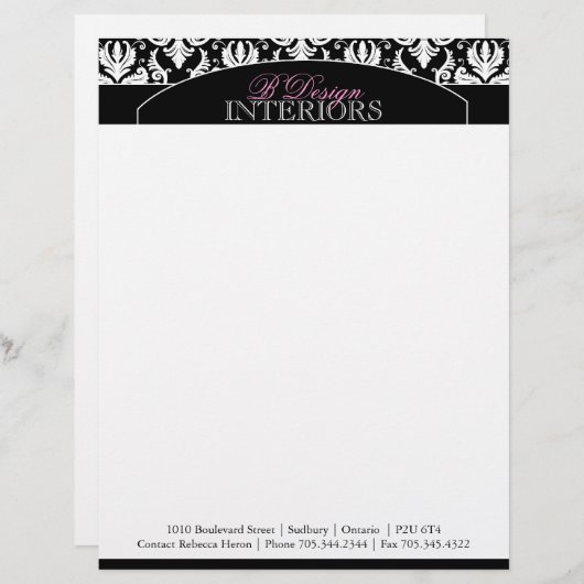 Classy Interior Designer Letterhead Custom Briefhoofd (Voorkant / Achterkant)