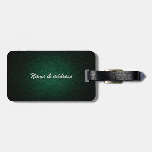 Classy Irish Gelukkig shamrock leder Bagagelabel (Achterkant horizontaal)