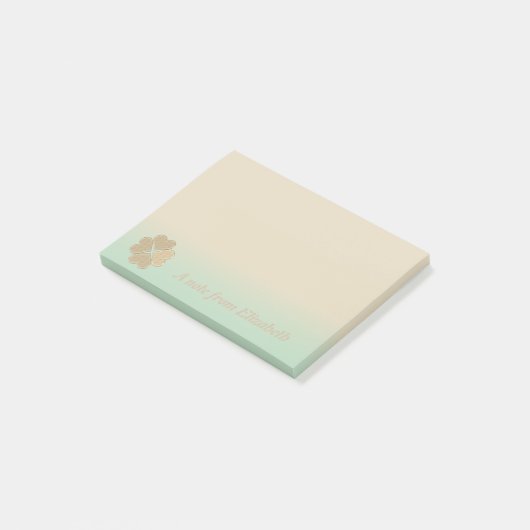 Classy Irish Lucky Shamrock-Personalized Post-it® Notes (Schuin)