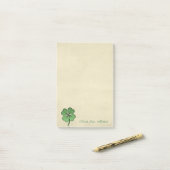 Classy Irish Lucky Shamrock-Personalized Post-it® Notes (Op bureau)