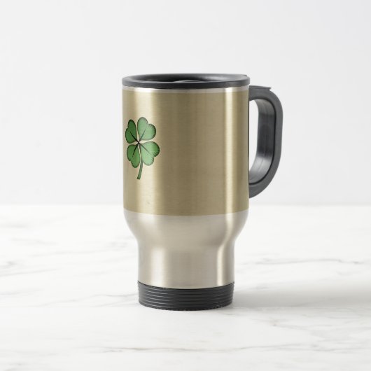 Classy Irish Lucky Shamrock Reisbeker (Voorkant rechts)