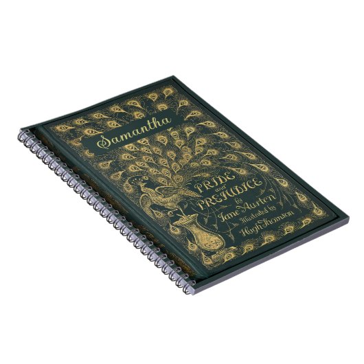 Classy Jane Austen Pride en Prejudice Book Hoesje Notitieboek (Rechterzijde)