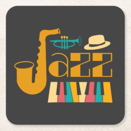 Classy Jazz Soul Vierkante Kartonnen Onderzetter