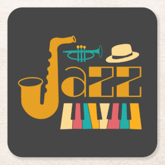 Classy Jazz Soul Vierkante Kartonnen Onderzetter