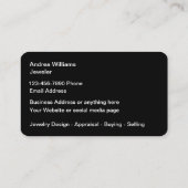 Classy Jewelry Designer Detailwinkel Visitekaartje (Achterkant)