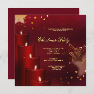 Classy kaarsen & sterren Kerstmis Kaart