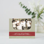 Classy-kerstfotokaart Feestdagenkaart (Staand voorkant)