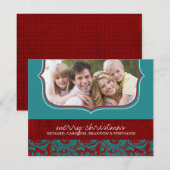 Classy-kerstfotokaart Feestdagenkaart (Voorkant / Achterkant)