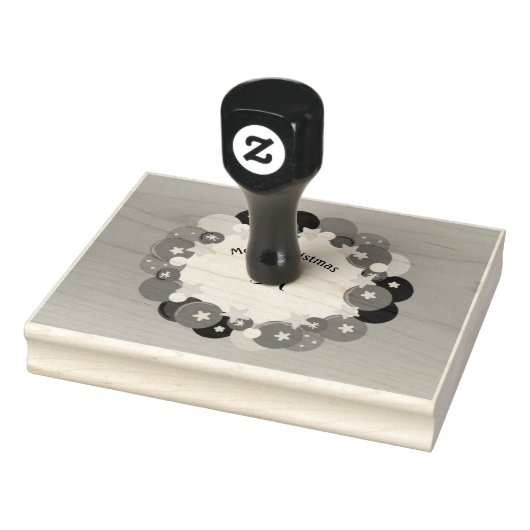 Classy Kerstmis met Monogram Rubberstempel (Stempel)