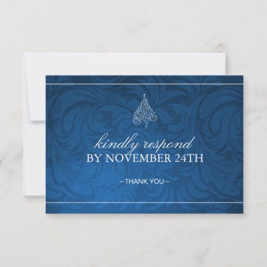 Classy kerstparty uitnodiging RSVP (Voorkant)
