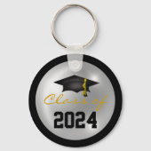 Classy Klasse van 2024 Graduation Cap Sleutelhanger (Voorkant)