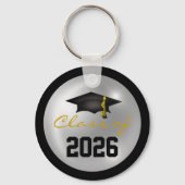 Classy Klasse van 2024 Graduation Cap Sleutelhanger (Voorkant)