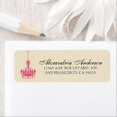 Classy kroonluchter retour adres label (fuchsia) (Insitu)