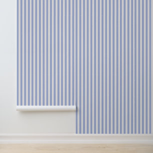 Classy Kustchic Lichtblauw Wit Strepen Behang