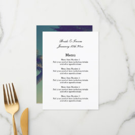 Classy kustthema bruiloft menu sjabloon