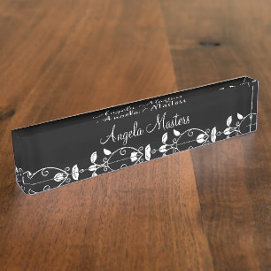 Classy Ladies Floral Monogram Executive Naambordje
