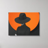 Classy Lady Pet zwart en Oranje design Canvas Afdruk (Voorkant)