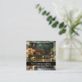 Classy landschapsverlichting vierkante visitekaartje (Staand voorkant)