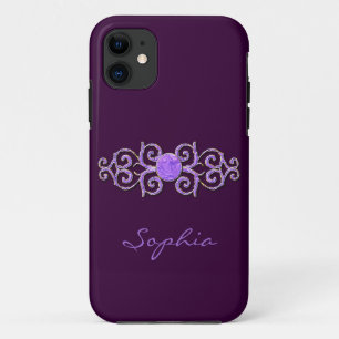 Classy Lavender Crystal Kijk I Phone 5 Hoesje